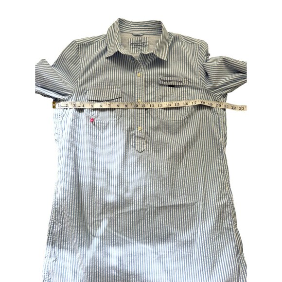 Vineyard Vines Performance Dress Harbor Cover-Up Blue Stripe Vented Womens Sz 10 - Picture 6 of 7